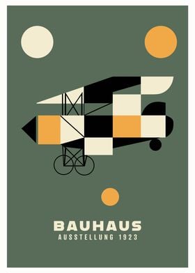 Bauhaus Vintage Airplane Poster