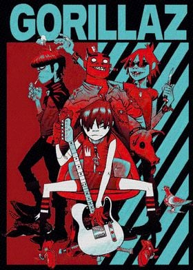 Gorillaz Band Poster