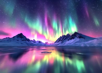 Aurora Borealis Landscape