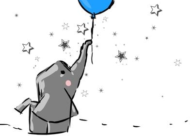 Elephant with Balloon