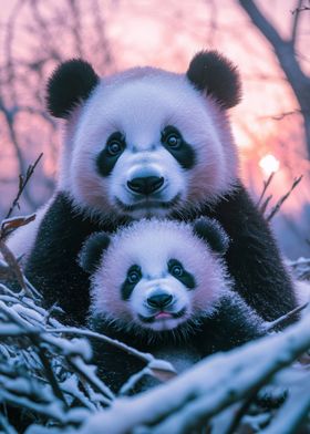 Panda Family Portrait