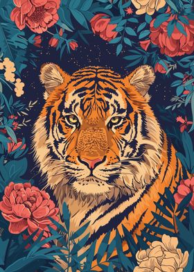 Tiger in Bloom