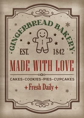 Gingerbread Bakery Sign