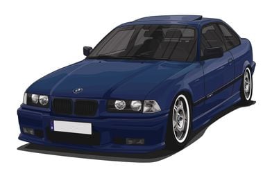 BMW E36 328i Coupe Blue