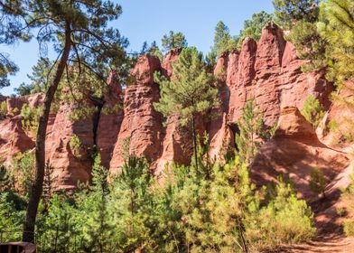 Red Rock Canyon Landscape Luberon Provence France