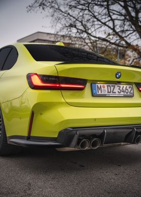 BMW M3 Competition Sao Paulo Yellow Rear