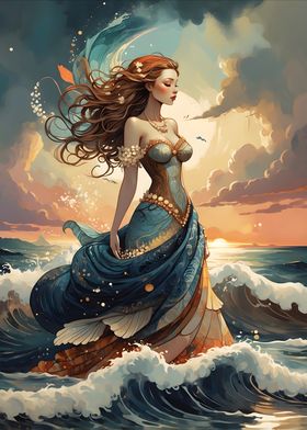 Sea Goddess at Sunset