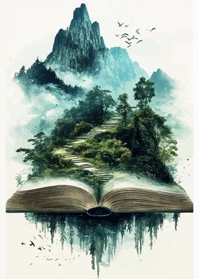 Open Book Mountain Landscape