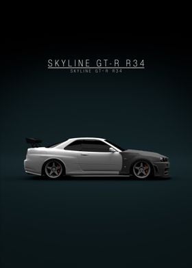 Nissan Skyline R34 V-spec Performance - Green Tint