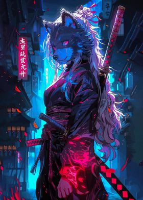 Wolf Samurai Girl