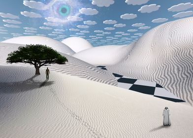 Surreal Desert Landscape