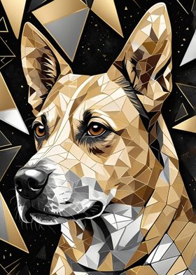 Geometric Dog Portrait