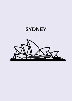 Sydney Opera House Line Art