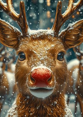 Reindeer with Red Nose