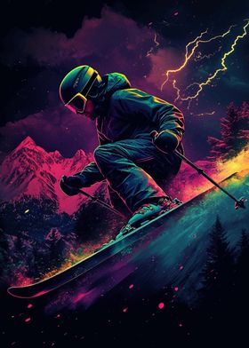 Retro Ski Poster