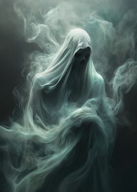 Ghostly Figure in Smoke