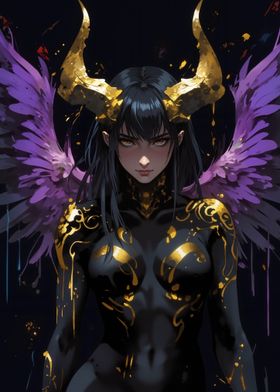 Golden Angel with Horns