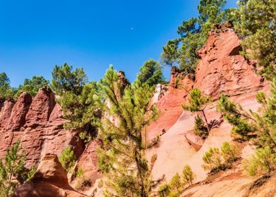 Red Rock Canyon Landscape Luberon Provence France