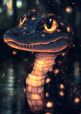 Glowing Baby Crocodile