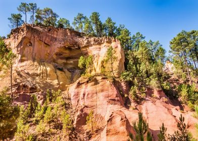 Red Ochre Cliffs Luberon Provence France