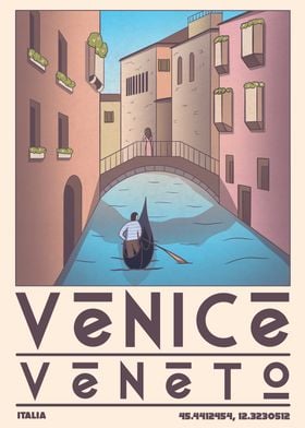 Venice Gondola Illustration