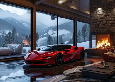 Ferrari in Modern Home