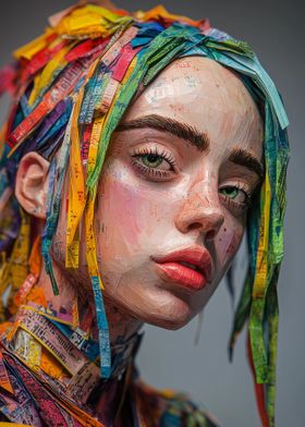 Billie Eilish Paper Sculpture