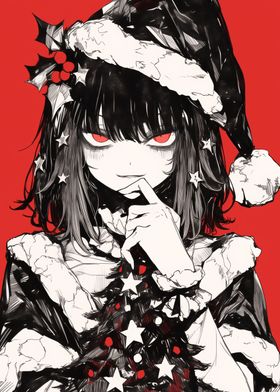 Dark Christmas Anime Girl