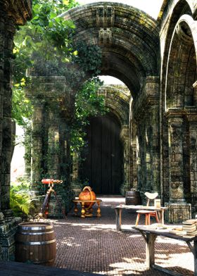 Ancient Ruins Courtyard