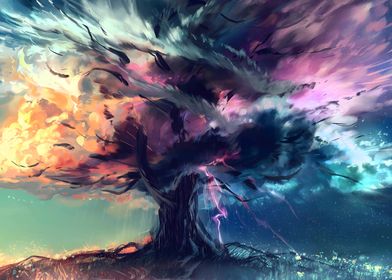 Mystical Tree Painting