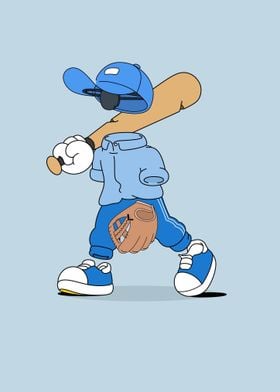 Baseball Player Illustration