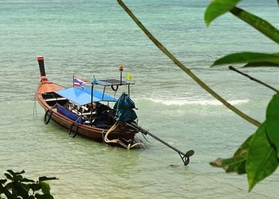 Thai Longtail Boat on Phi Phi Island