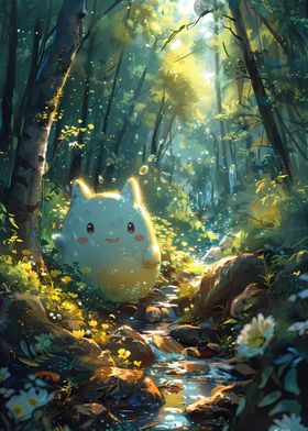 Cute Creature in Forest