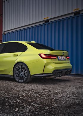 BMW M3 Competition Sao Paulo Yellow Rear