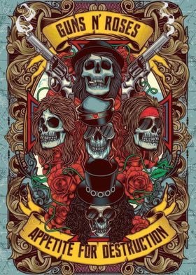 Guns N' Roses Skull Poster