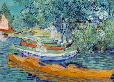 Vincent van Gogh's Bank of the Oise at Auvers (1890) famous painting