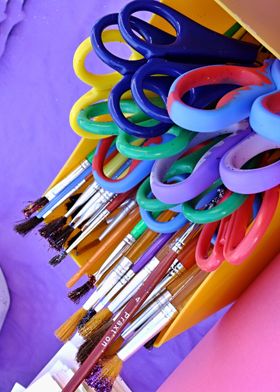 Colorful Art Supplies