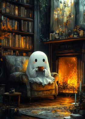 Ghostly Cozy Fireplace