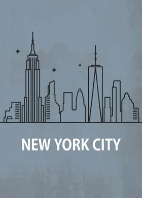 NYC Skyline Minimalist Art