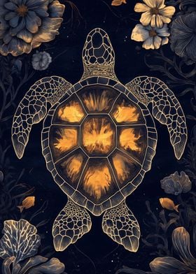 Golden Sea Turtle