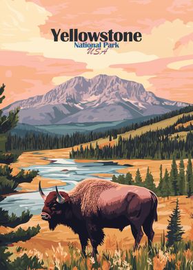 Yellowstone National Park Poster