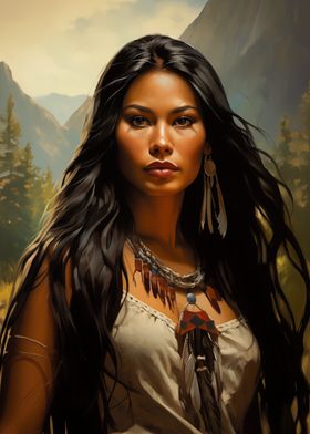 Native American Woman Portrait