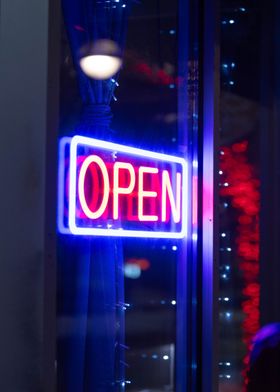 Open Neon Sign