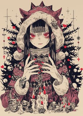 Gothic Christmas Girl