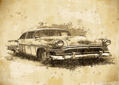 Vintage Car Sketch