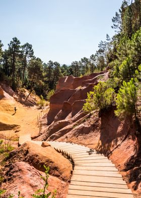 Red Rock Canyon Stairway Ocher Lands Luberon