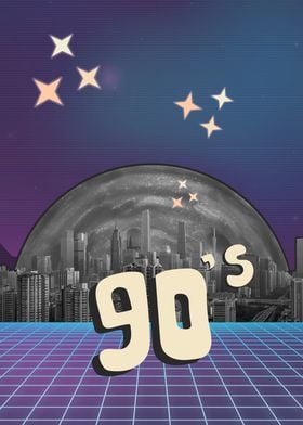 90s Retro Cityscape