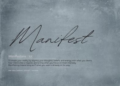 Manifest Quote Print