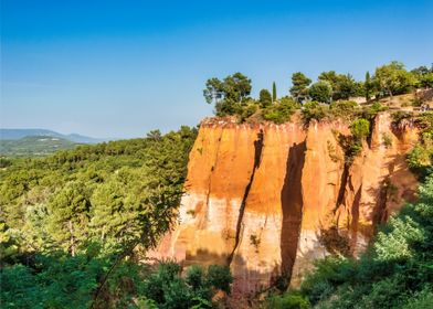 Red Cliffs Landscape Ocher Lands Luberon