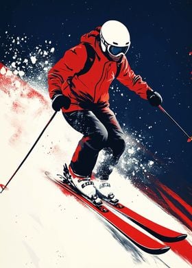 Skier in Action